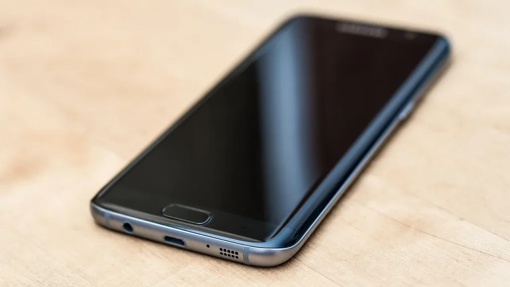 Close-up of a modern flagship smartphone design