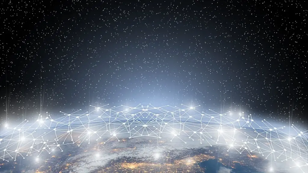 Diagram of a blockchain test network with nodes and gas fees