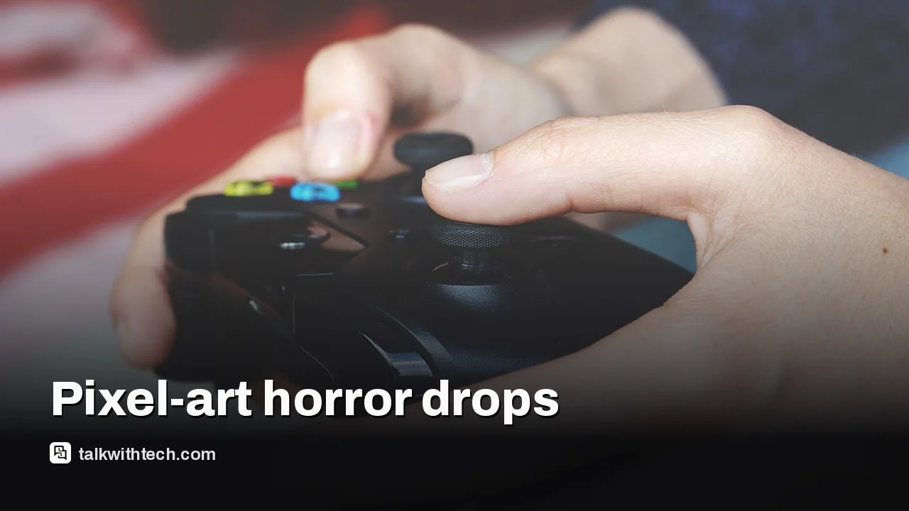 A game art scene with a PlayStation controller