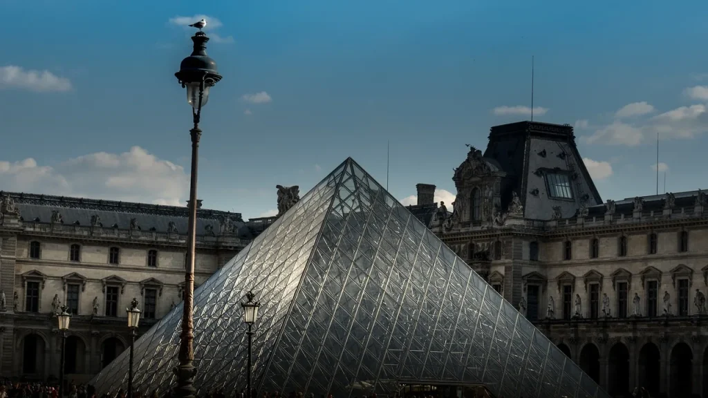 A stylized Paris street with magical elements in a video game