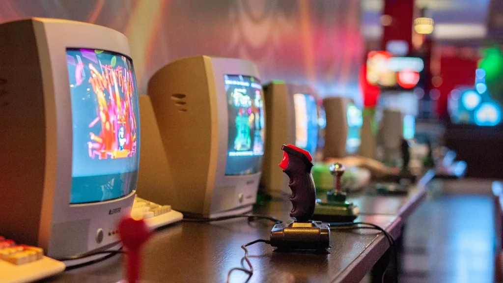 Monitor displaying bright, colorful game graphics to illustrate RT benefits