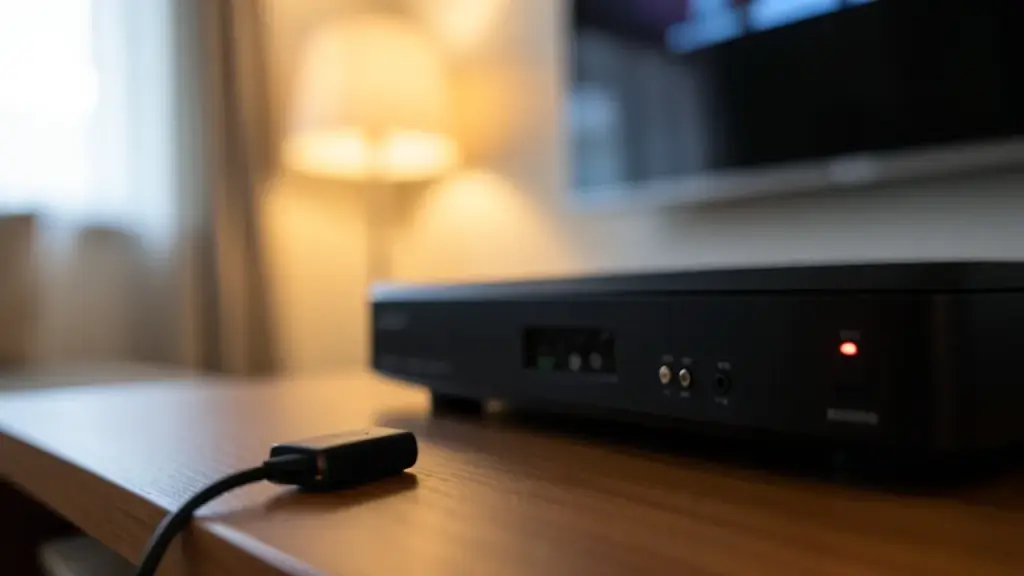 USB drive used as portable media library connected to home devices.