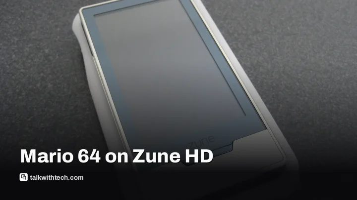 Play Mario 64 on a Zune HD with touchscreen and saves