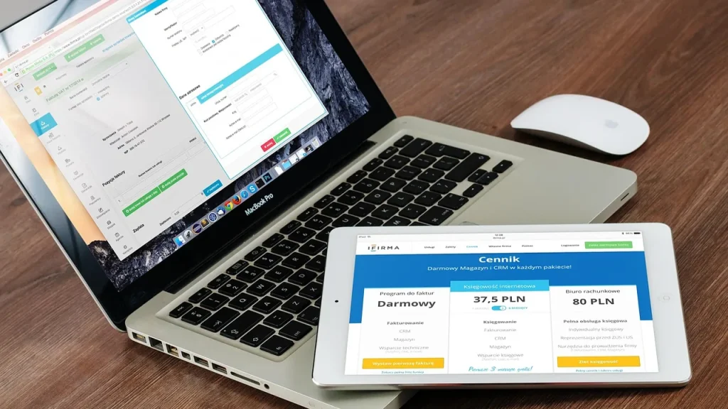 Desk setup showing AI testing work environment