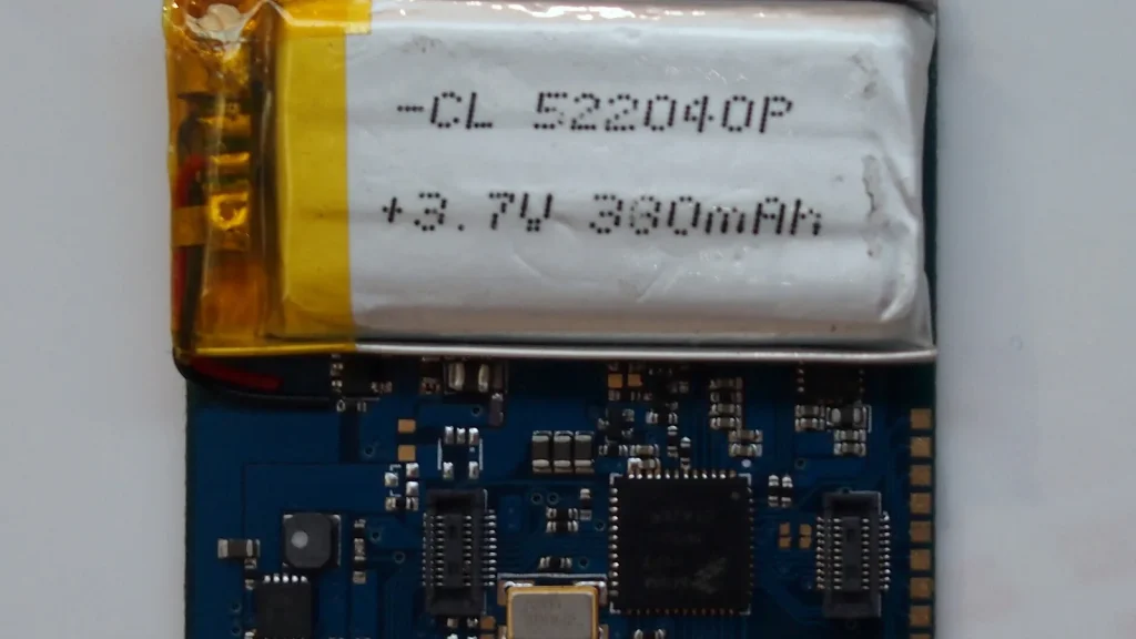 Close-up of wearable sensor layer and data readout