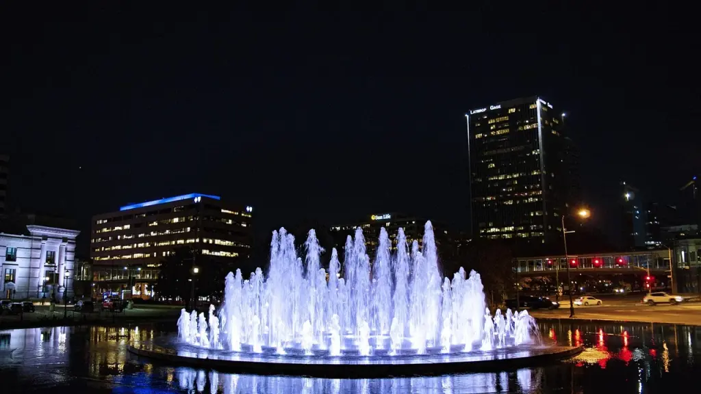 City skyline at night