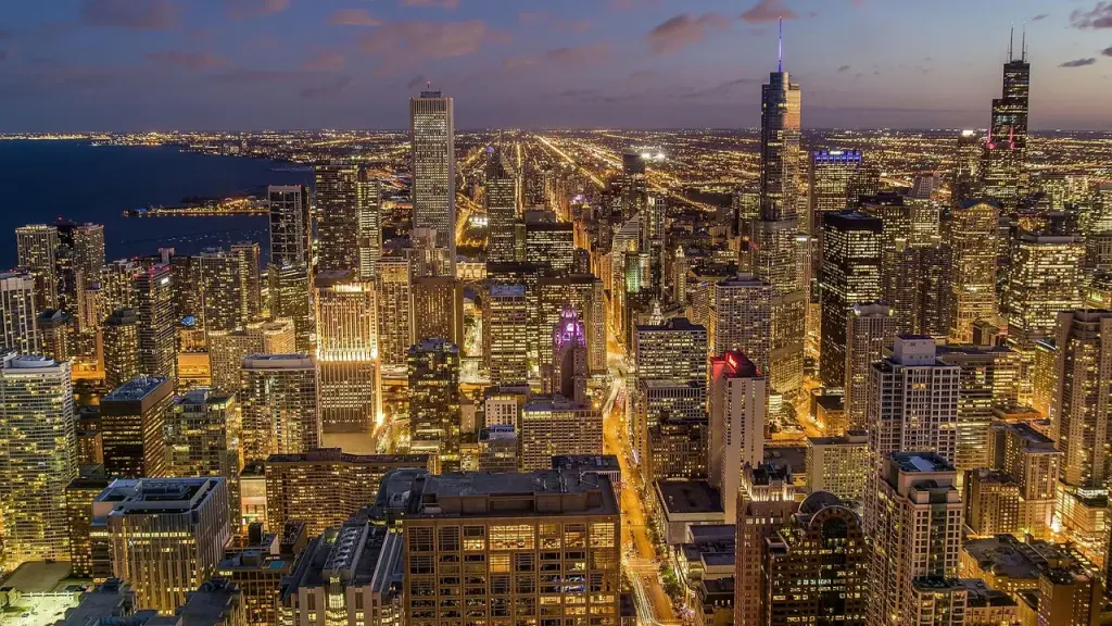 City skyline at night