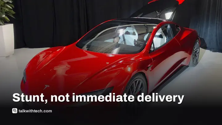 Tesla Roadster reveal stunt shows rockets, not delivery plans