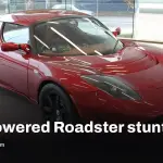 Tesla Roadster stunt technology uses nitrogen jets for aerial show