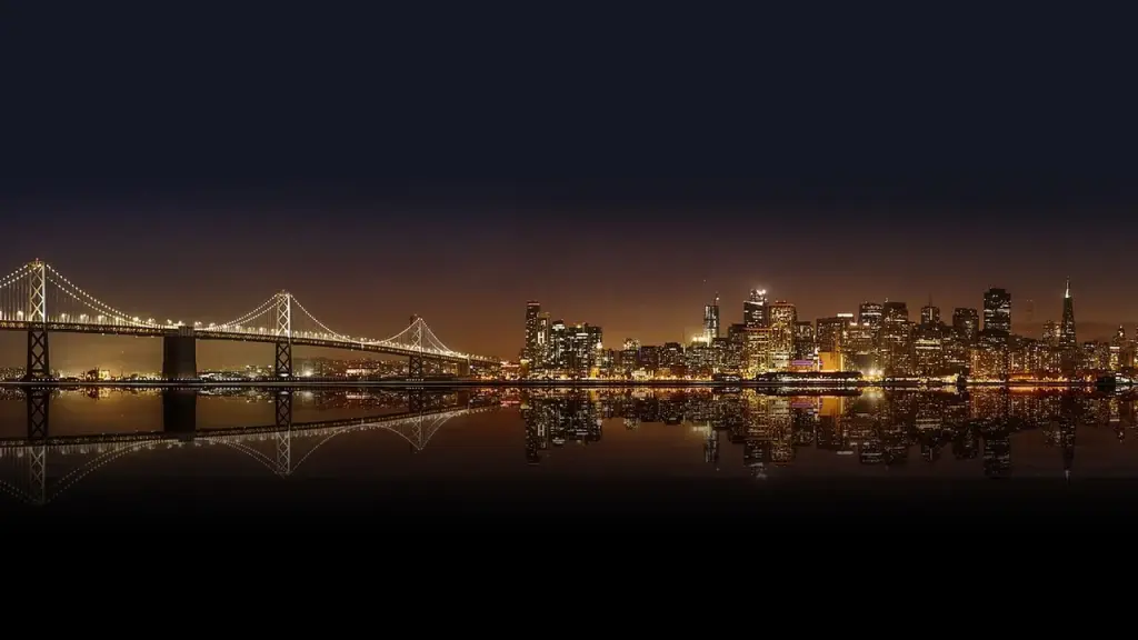 City skyline at night