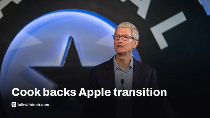 Tim Cook says Apple transition started years ago and is on track