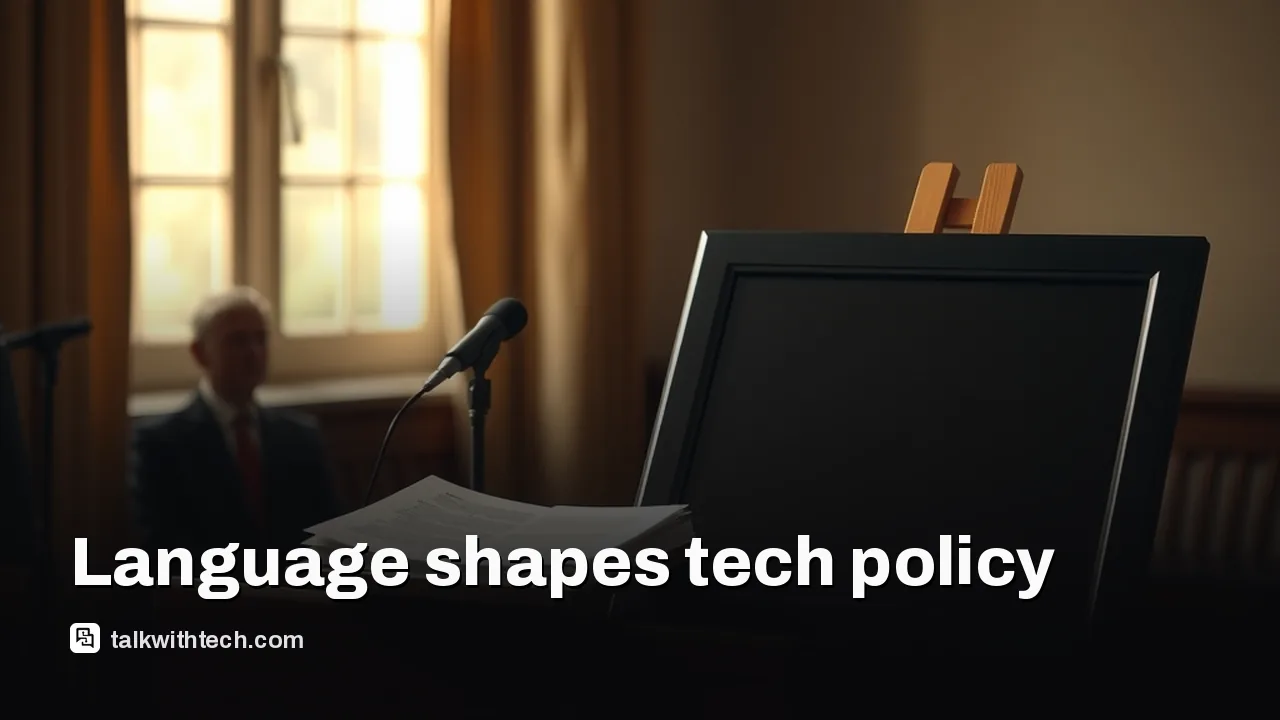 Lectern, covered plaque and tablet at a press-style podium, late-afternoon light