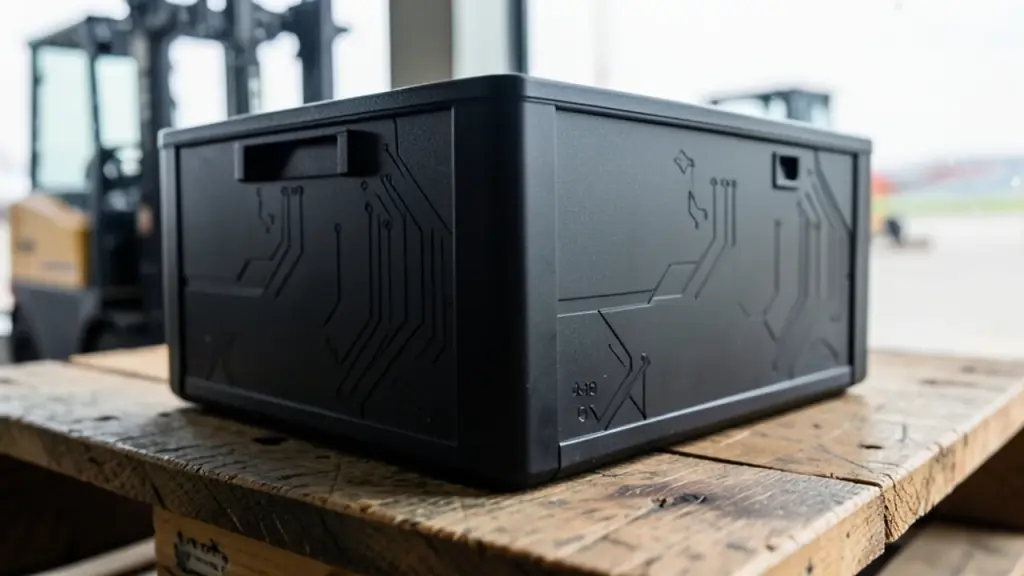 Crate suggestive of missing high-end GPUs at the airport.