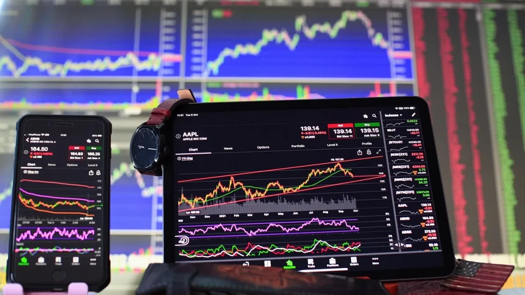 Stock market screen